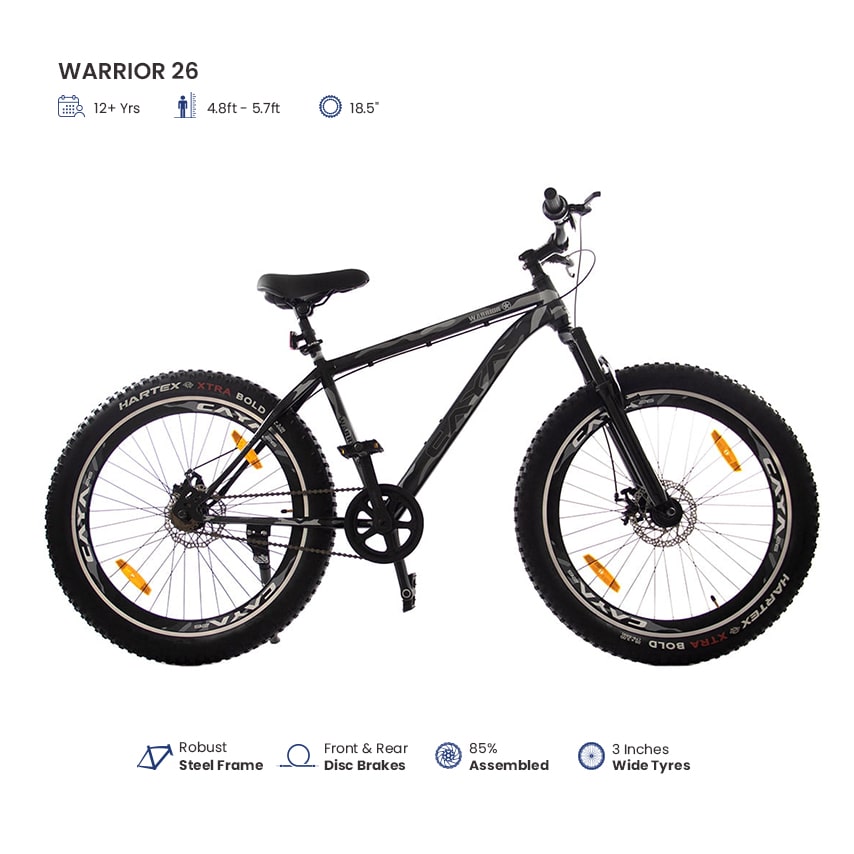 CAYA Warrior 26 Single Speed Dual Disc Front Suspension Bicycle